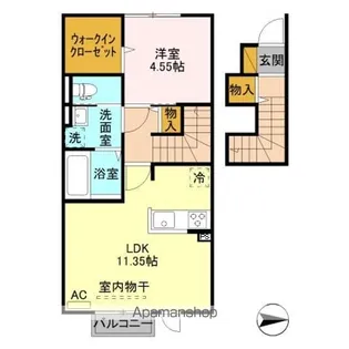 クレスト【2階】の間取り