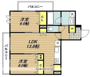 (仮称)川口市元郷6丁目メゾン【3階】の間取り
