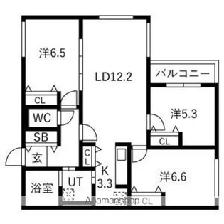 Horohira Bridge Residence【5階】の間取り