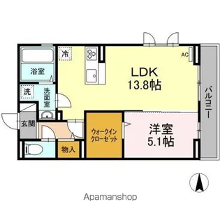 プリムローズ・D【1階】の間取り