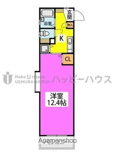 ブティア・ドゥ【4階】の間取り