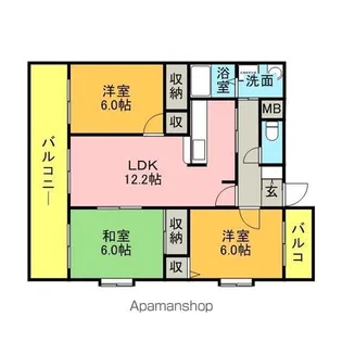 リヴィエール水城【4階】の間取り