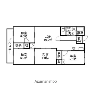 サンコーポたかき【402号室】の間取り