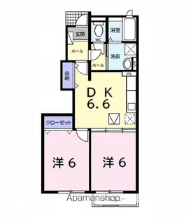 ジャック パレスB【1階】の間取り
