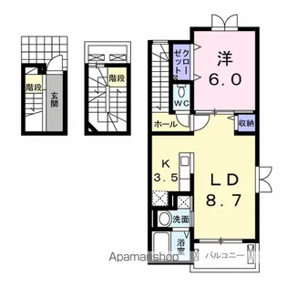 コーポ・サンピア【3階】の間取り