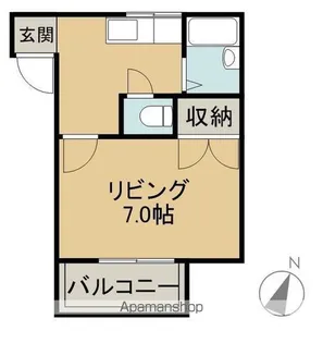 フレグランス己斐【202号室】の間取り