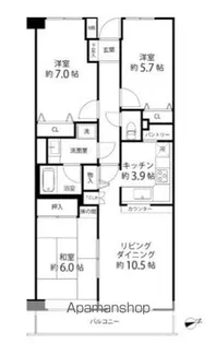 T’S GARDEN横浜岸根公園【2階】の間取り