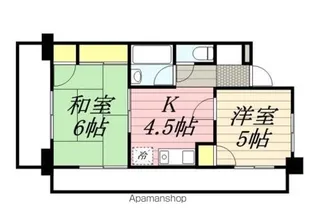 ダイナコート県庁前【13階】の間取り