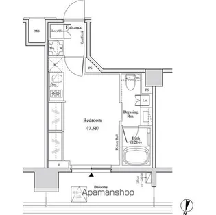 ザ・パークハビオ代々木【4階】の間取り