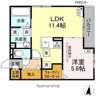 DーHILLS西浅田【1階】の間取り