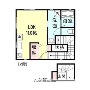 ヴィラ花水木【2階】の間取り