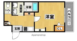 ジーイーヌフ【2C号室】の間取り