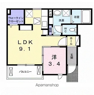 WILL LIFEB棟【1階】の間取り