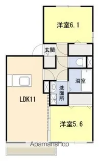 サンロイヤル こがね【1階】の間取り