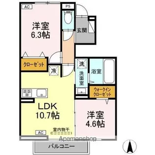 アルネオ【1階】の間取り
