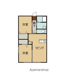 ハイム吉田C【202号室】の間取り