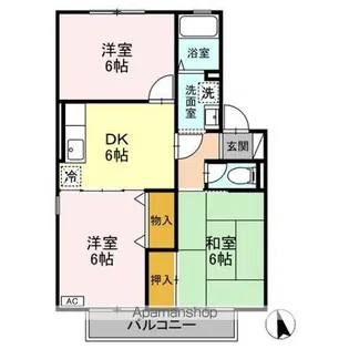 ハイツ・ロビン A【2階】の間取り