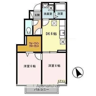 レーブフレシール【1階】の間取り