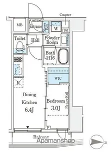 イプセ押上【4階】の間取り