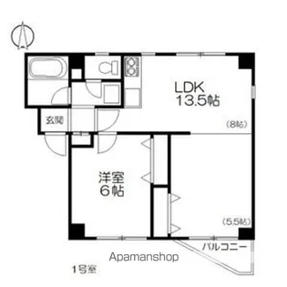 マンションらいらっく【201号室】の間取り