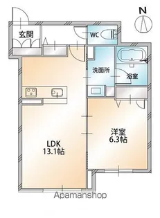 シャーメゾン旭WEST【1階】の間取り