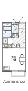 レオパレスシャルマン伊勢【2階】の間取り
