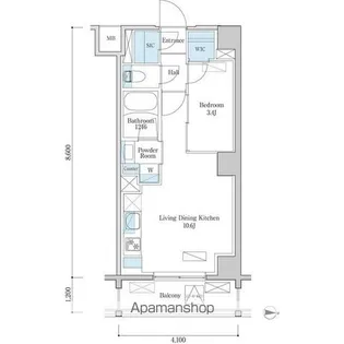 デュオフラッツ篠崎【4階】の間取り