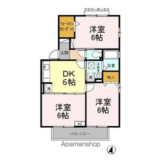 ラ・プランタン B【1階】の間取り