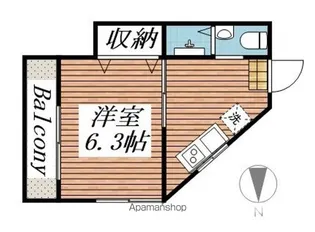 三軒茶屋マンション【3階】の間取り