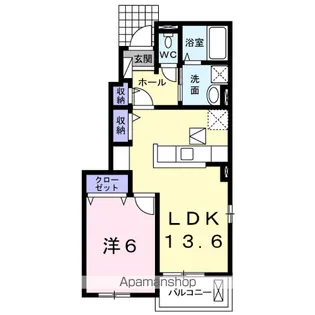 グリーングラス【1階】の間取り