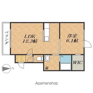 1LDKの間取り画像