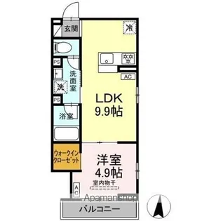 セレスティア東保木間【3階】の間取り