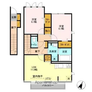 フリューリンク【2階】の間取り