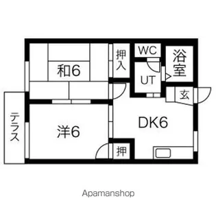 フレグランス美和【1階】の間取り