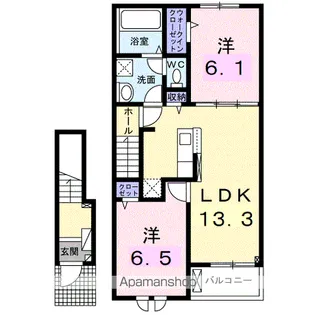 レスポワール D【2階】の間取り