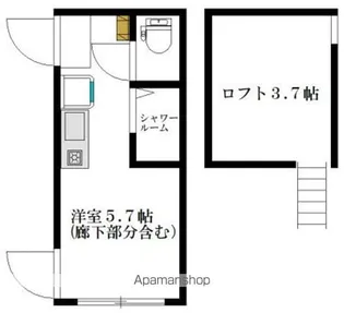 ハーモニーテラス代沢【103号室】の間取り
