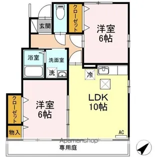 アマービル桜 A棟【1階】の間取り