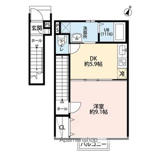 アムール MEGURITA【2階】の間取り