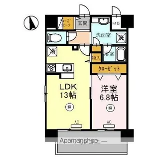 幸COURT森ノ宮【501号室】の間取り