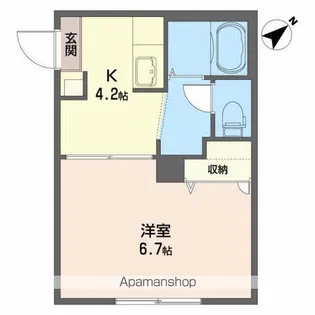 ラ・フォーレ材木町【2階】の間取り