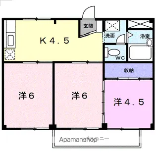 ハイツあさひ【1階】の間取り