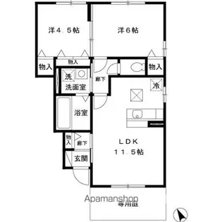 ベル・ファミーユ A【1階】の間取り
