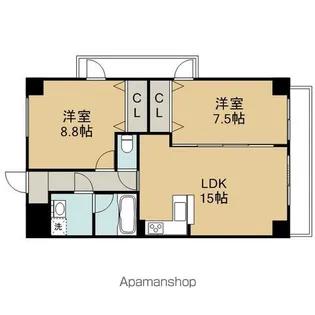 愛知県名古屋市千種区松軒1丁目【マンション】の間取り