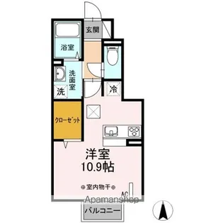 マウントハイツ はちまん【1階】の間取り