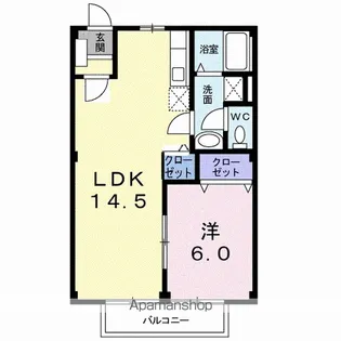 武中ハイツ【1階】の間取り