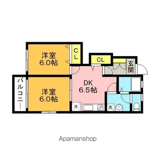KMハイツⅦ【A102号室】の間取り