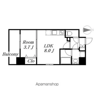 グランドゥール名駅西(旧ルネフラッツ名駅西)【7階】の間取り