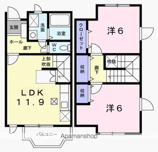 サンライズハマ【1階】の間取り