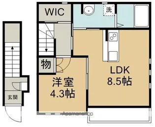 クローバー【2階】の間取り