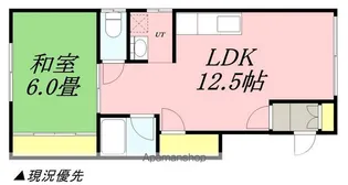 山田アパート【3階左号室】の間取り